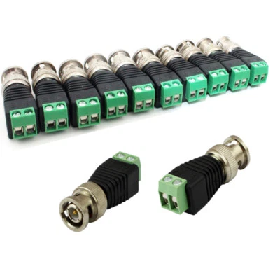   20 Pcs Q9 Screw Terminal Camera Video BNC Male Balun Adapter Connector for - Image 1 of 4