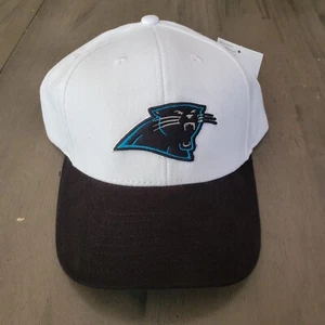 NEW Carolina Panthers Hat Cap Mens Strap Back White Black NFL Football Adult A6 - Picture 1 of 9