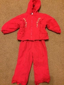 Okie Dokie Fleece Lined Jacket and Pants Set, size 24 Month EUC w/ Strawberries - Picture 1 of 4