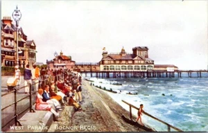 Vintage Postkarte West Parade Bognor Regis England Vereinigtes Königreich unbespielt - Bild 1 von 2