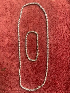 Collana e bracciale in argento 925 - Foto 1 di 6