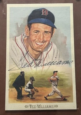 1989 TED WILLIAMS Autographed Perez-Steele 7440/10000 Signed Postcard 43 GAI HOF - Image 1 of 4