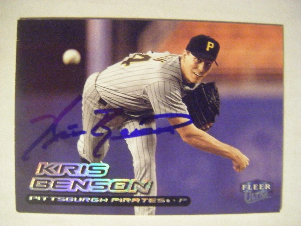 KRIS BENSON signed RC PIRATES 2000 Fleer Ultra baseball card AUTO CLEMSON METS - Image 1 of 1