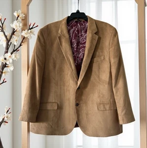 Nautica Men's The Branford Ultra Suede Sports Coat Jacket Size 48 S Nautical EUC - Picture 1 of 10