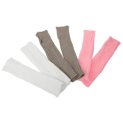  3 Pairs Guanti Lunghi Senza Dita Copertura Del Braccio Inverno Sleeve Carine - Immagine 1 di 4