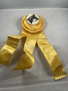 1974 Hilltop Schooling Horse Show Ribbon Prize Rosette Award Yellow 1 of 3 Hunt - Bild 1 von 6
