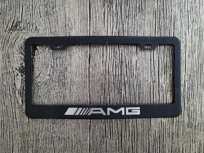 Matte Black Metal License Plate Frame Mercedes Benz AMG - Image 1 of 3