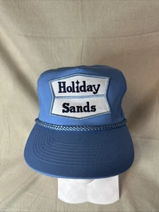 Vintage Holiday Sands Hotel Motel Snapback Trucker blaue Mütze Kappe selten Myrtle Beach SC - Bild 1 von 6