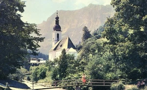 Picturesque scene Hintersee Austria near Saltzburg Pan American Airways Postcard - Picture 1 of 2