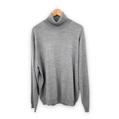 Linea Uomo sweater men's XXL pullover wool blend rib knit turtleneck  - Image 1 of 4
