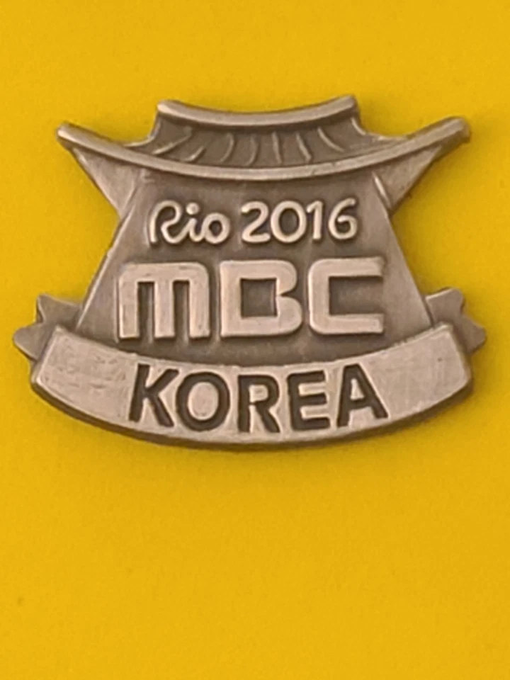 Pin de mídia olímpica Rio BRASIL 2016 MBC televisão sul-coreana.  - Imagem 1 de 1