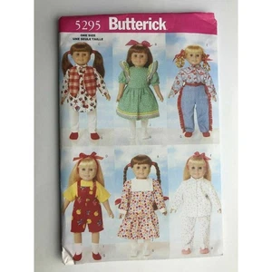Butterick 18" Muñeca Ropa Patrón 5295 SIN CORTAR - Imagen 1 de 2