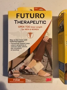 FUTURO Therapeutische knielange Strümpfe offene Zehenpartie Medium beige feste Kompression - Bild 1 von 1