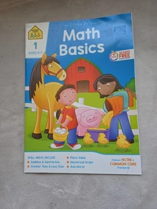 School Zone Math Basics 1 Workbook: 32 Pa- 9780938256281, School Zone, paperback - Picture 1 of 7