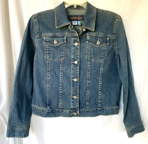 FRESH PRODUCE JEANS..STRETCH DENIM..JEAN..JACKET..WOMEN MED - Picture 1 of 4