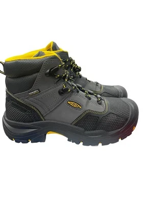 Zapato de Trabajo Keen Utility Para Hombre Logandale Puntera Media Acero WP Cuervo/Negro Talla 8 D Foto 1 de 4