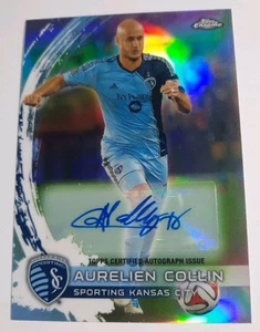 Aurelien Collins 2014 Topps Chrome MLS Autographs Auto Refractor Sporting  - Picture 1 of 2