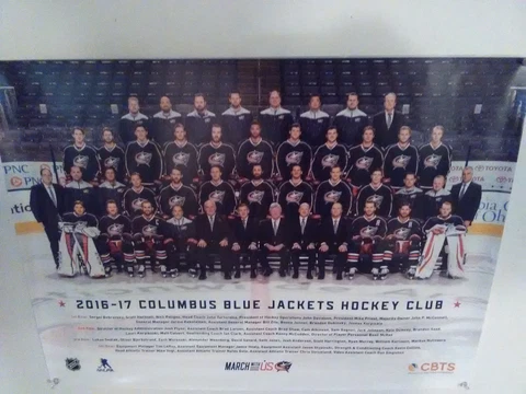2016 - 2017 Columbus Blue Jackets TEAM POSTER Cover