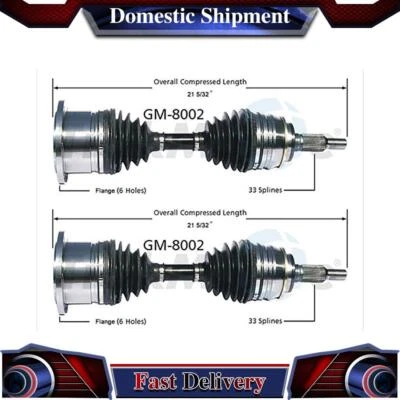 2X Front Left Right CV Axle Shaft Joint For 1997 1998 1999 2000 Chevrolet K2500 - Image 1 of 2