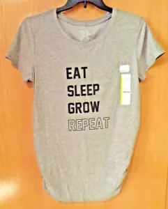 MATERNITY Eat, Sleep, Grow, Repeat Ruched Side Top~Women's Sizes~NEW w/tags - Picture 1 of 1