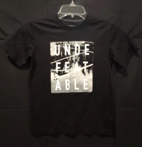 Reebok Boy's t-shirt size 8 'Undefeatable' Black Short Sleeve - Picture 1 of 4