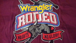 Wrangler Western Shirts XXL Maroon Button Front Rodeo No Guts No Glory Cowboy - Picture 1 of 12