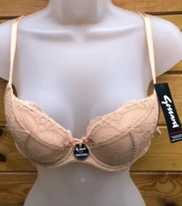 Gossard Superboost Lace Plunge Bra 7711 Womens Lace Padded Bra. Nude. 32C - Picture 1 of 13