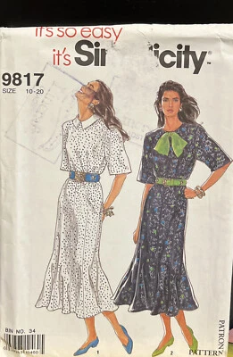 Simplicity 9817 Size 10-20 Dress Sewing Uncut Pattern - Image 1 of 4