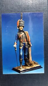 1/16 120MM RESIN FIGURE THE ROLL CALL OFFICER FRENCH 4TH HUSSARS 1812 1815. NEW.