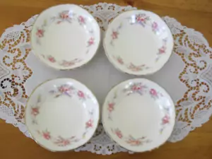 Fruteros vintage Homer Laughlin rosas rosadas y amarillas 5" K 46 N8 ~ Juego de 4 ~ - Imagen 1 de 14