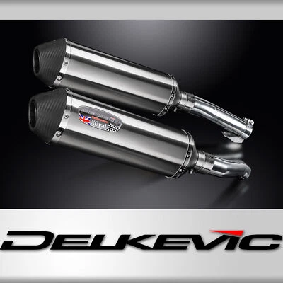 Kawasaki Z1000 10-16 Delkevic Slip On 13.5" X-Oval Stainless Exhaust Muffler Kit - Image 1 of 4