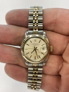 Rolex Date 6917 26mm 18k / SS Ivory Dial Jubilee Ladies Watch - Picture 1 of 6