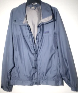Patagonia Lined Rain Jacket Men’s XL Blue RN51884 Hooded 2 Way Zipper - Picture 1 of 9
