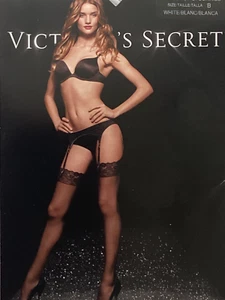 Medias transparentes Victoria’s Secret de encaje blancas talla B nuevas en paquete - Imagen 1 de 5