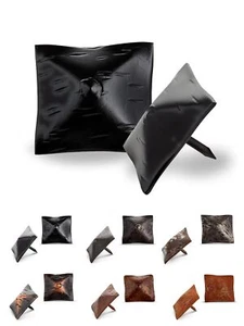 25 Pack 1.5" Square Pyramid Door Clavos Decorative Nails Rustic Hammered Iron - Picture 1 of 42