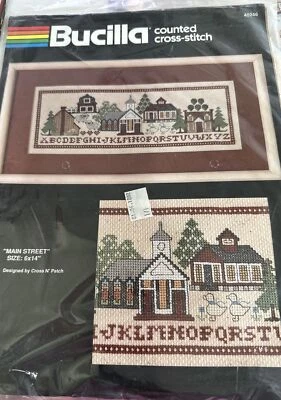 Bucilla Main Street Counted Cross Stitch Kit Size 6x14 New And Sealed - Image 1 of 4