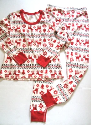 Hanna Andersson Holiday Dear Deer Pajama Set Women XL Organic Cotton - Image 1 of 4