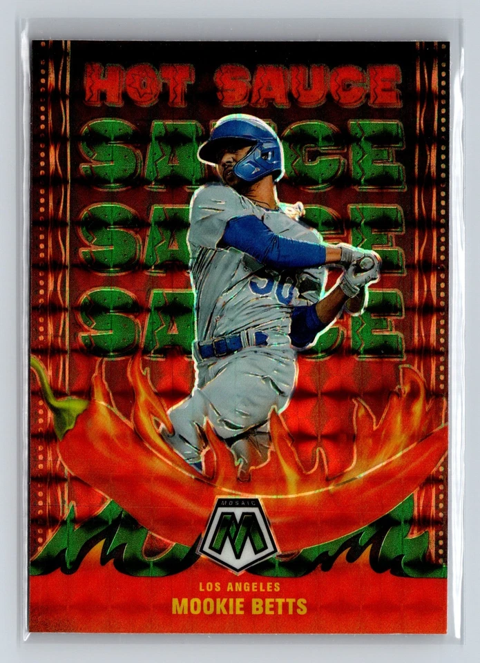 2022 Panini Mosaic MOOKIE BETTS Hot Sauce GREEN PRIZM #HS-1 - LA Dodgers - Image 1 of 3
