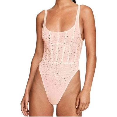 Nuevo con etiquetas Victoria's Secret Corsé de Estrás Recubierto de Azúcar Rosa Talla XL Foto 1 de 4