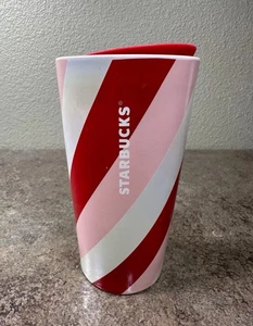 Starbucks Mug Red Candy Cane Ceramic Christmas 2022 12 oz RARE Cute Cups Girlfri - Picture 1 of 24