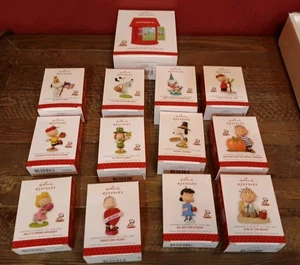2013 HALLMARK ORNAMENTS "HAPPINESS IS PEANUTS ALL YEAR LONG"-COMPLETE SET - Picture 1 of 19