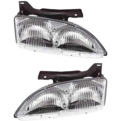 Headlights Headlamps Left & Right Pair Set NEW for 95-99 Chevy Cavalier - Image 1 of 4