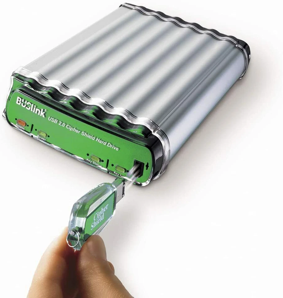 USB 2.0 FIPS 140-2 Level 2 HIPAA 256-bit AES Hardware Encrypted Drive 1TB - Image 1 of 1