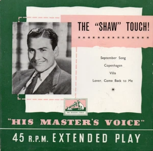 Artie Shaw And His Orchestra - The "Shaw" Touch! (7", EP, Comp, Mono) (Very Good - Picture 1 of 4