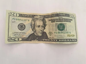 USA Real Money $20 paper money TWENTY DOLLARS Serial # PG 88941397 B Note 2017 - Picture 1 of 3