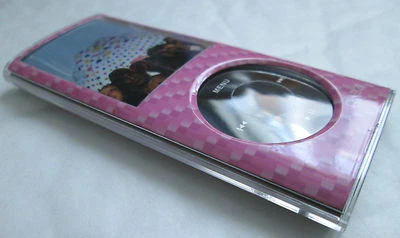 Icebox Carbon,crystal case,Pink Carbon fibre effect,for Apple ipod nano 4g.Gear4 - Image 1 of 3