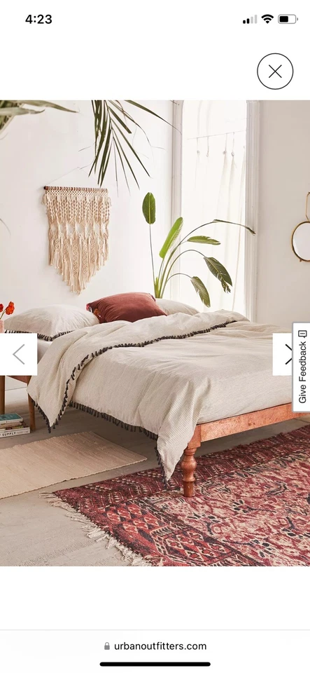 Edredón Urban Outfitters Queen a rayas azules Foto 1 de 4