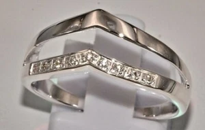Sterling Silber 925 Ring filigran zierlich feminin Cirkonia Doppel Chevron - Bild 1 von 12