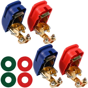 Car Quick Release Battery Disconnect Terminals Clamps Connectors Tool 12V 4Pc - Picture 1 of 14