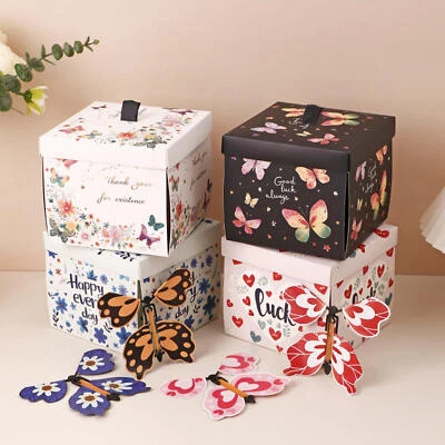 Flying Butterfly Box Exploding Butterfly Birthday Box Surprise Party Present Box - Image 1 of 4